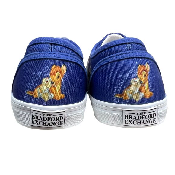 Bradford Exchange Disney Women Sneakers Mickey and Minnie Wearable Art Blue Sz 5 - Picture 3 of 8